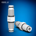 OEM 1/4 Inch NPT Quadruple O-Ring Straight Coupling PP Water Plumbing Accessories for RV Outdoor RO System Purifier Connector