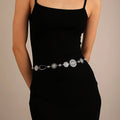 Vintage Style Flower Shaped Metal Waist Chain Belt for Dress Decoration Fashion Body Jewelry Cloth Accessories