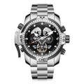 REEF TIGER RGA3503 Brand Exquisite Watches for Men Steel Blue Dial Bracelet Automatic Watches Relogio Masculino