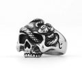 Floor Price Viking Retro Ring 316l Stainless Steel Poisonous Snake Twine Skull Ring Men Jewelry for Christmas Decorations