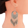 Vintage Flower Leaf Tassel Earrings Turkish Jewelry Fashion Design Hanging Earrings Fashion Jewelry Oversized Earrings
