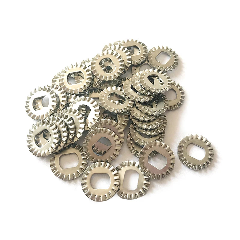 SITAI Stainless Steel External-internal Tooth Lock Washers Thin Flat Shim Silver Metric DIN988 for Industry