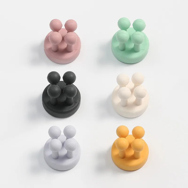 Silicone Wall Hooks Waterproof Silicone Self Adhesive Toothbrush Holder Decoration Hanging Hooks for Kitchen Bathroom