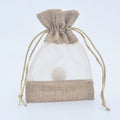 Jute Transparent Eco-Friendly Reusable Drawstring Gift Shopping Bag for Candy Packaging