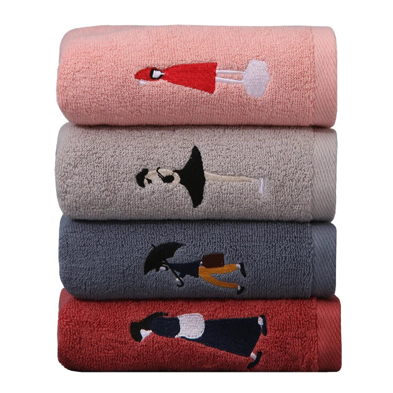 Toalhas De Banho Embroidery Towels Face Wash Gym Towels with Custom Print  logo on Towel