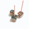 HZ Factory Direct Yellow Tiger Eye Cube Gem Incense Holder for Gem Incense Sticks