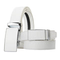 Custom Logo Adjust No Holes Genuine Leather White Golf Belts for Men