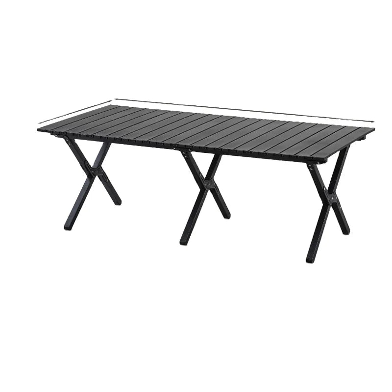 WOQI Modern Design Portable Folding Aluminum Outdoor Furniture 1 Table for Camping Beach Dining or Living Room Use