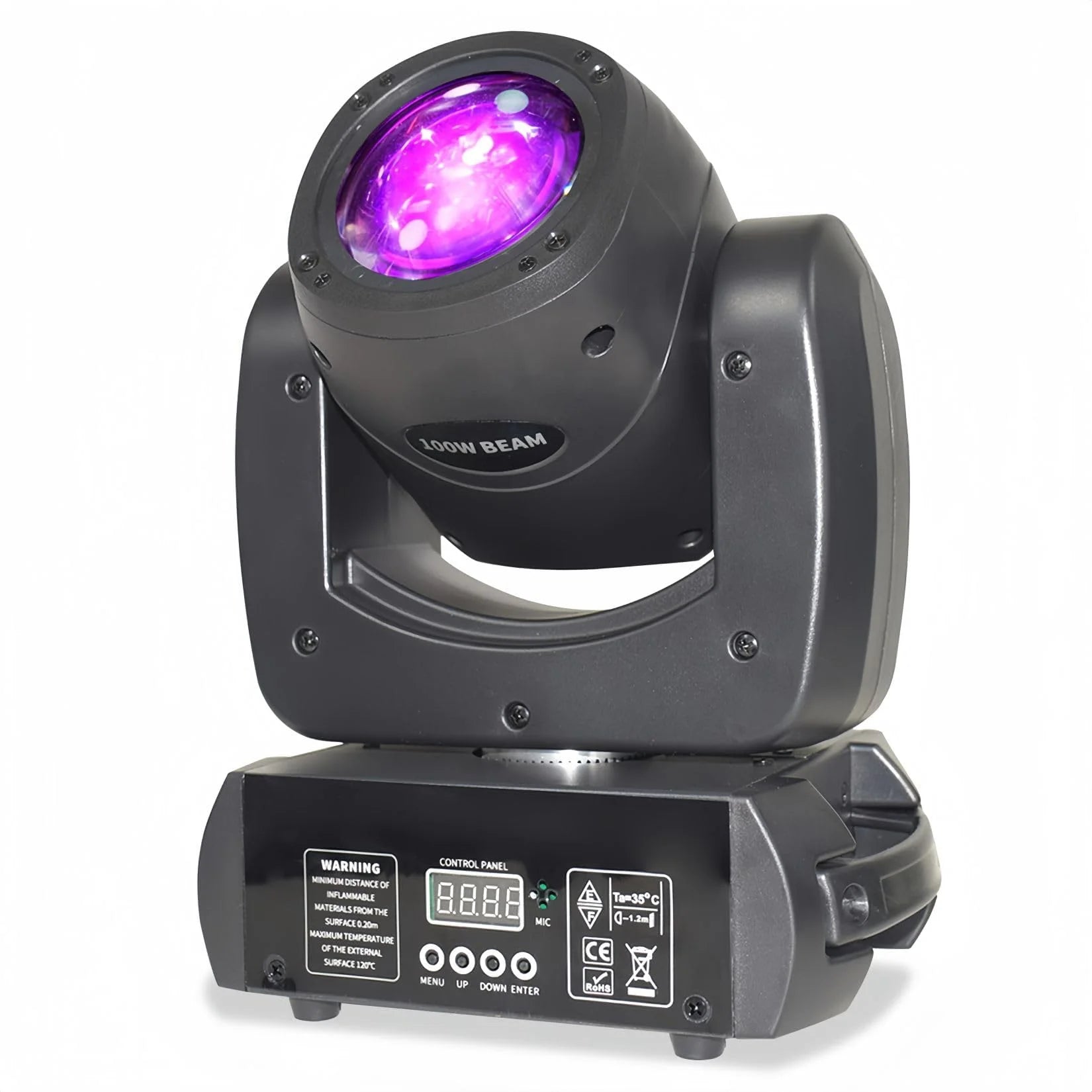 100W IP33 Small Cannon Moving Head Light LED Beam Light KTV Bar Pattern Light Sound-Controlled Rotating Atmosphere Light Stage