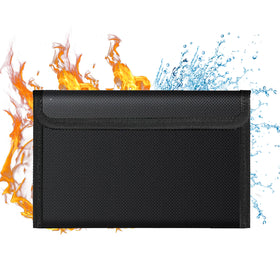 YIHUAXING 8x5 Inch Small Fire Safe Storage Pouch Fireproof and Waterproof Money Bag for Passport