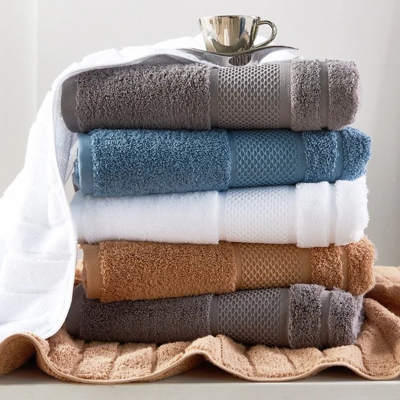 White Bath Towel Luxury Soft Comfortable Bath Sheet Set 100% Long-staple Cotton for 5 Star Hotel From China Supplier