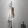 Vertical Install Bath Towel and Bathrobe Warmer Rotating Towel Rack Warmer Towel Radiator Electric Heated Drying Rack with Hooks
