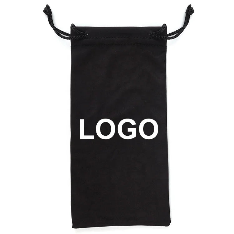 Pouch Bag Logo Custom Print Holder Eyeglasses Sun Cover Glasses Soft Cloth Fabric Microfiber Packaging Sunglasses Pouch