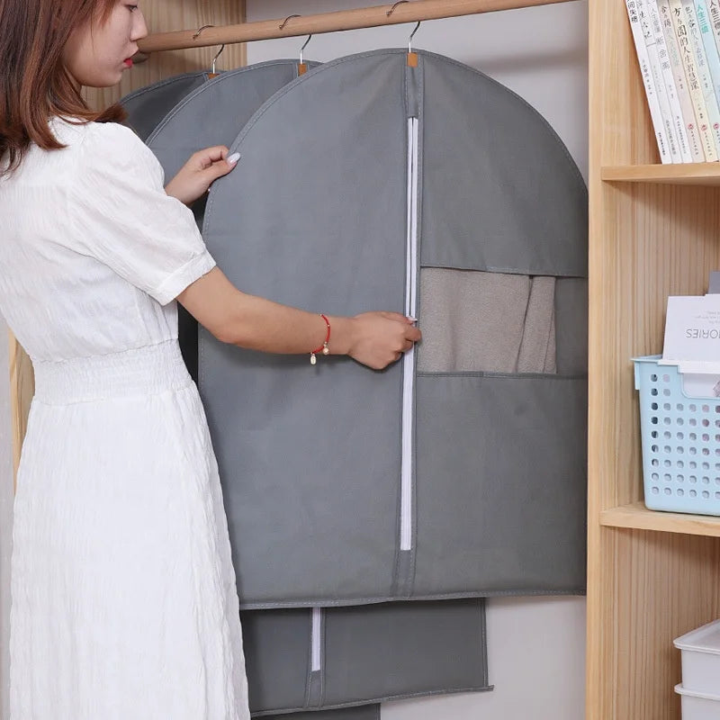 Wholesale Eco Friendly Custom Best Non Woven Polyester Suit Cover Garment Bag Luxury Dress Cover Garment Suit Bag