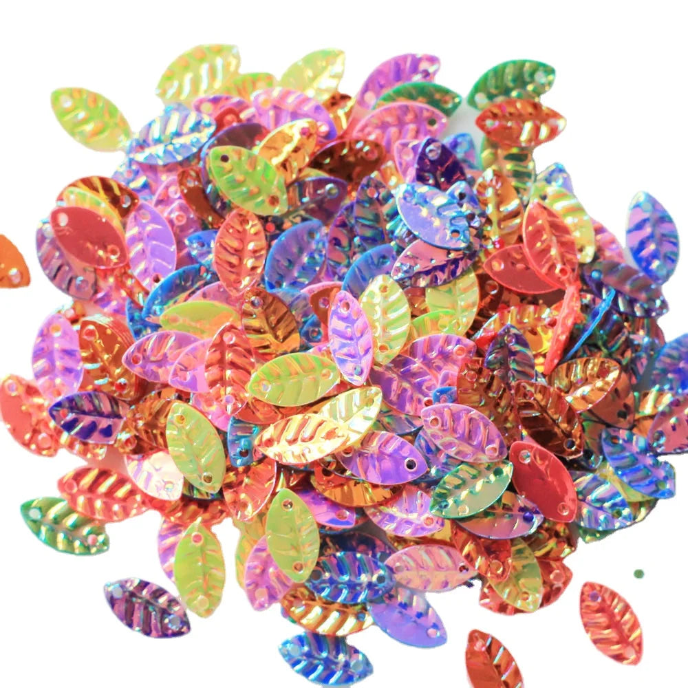 Leaf Shape Loose Sequins for Crafts Glitter Sequin Paillettes DIY Confetti Nail Art Sewing Wedding Party Decor