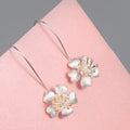 925 Silver Manual Earrings for Women Long Vintage Drop Flowers Stylish Fashion Jewelry for Weddings Parties and Gifts