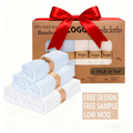 High Quality Organic Bamboo Baby Face Washcloth Towel Set Custom Logo Absorbent Woven Towel Kids' Bath Newborns Plain Bedroom