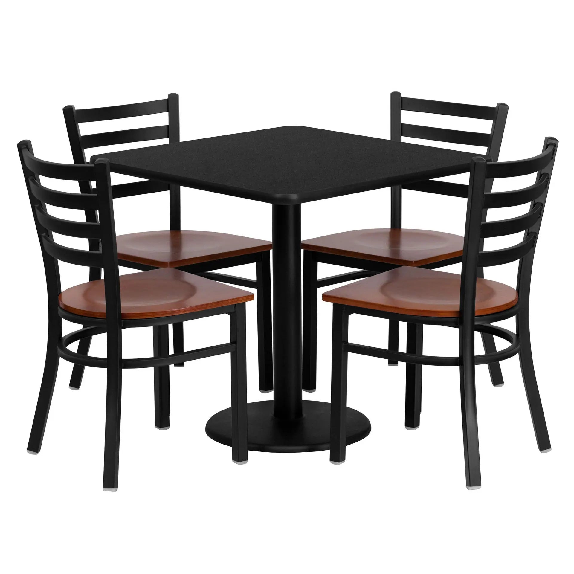 Wholesale Cheap Mesas Para Dining Hall Restaurante Furniture Cafe Table and 4 Chairs Set
