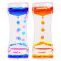 Two Color Rotating Liquid Oil Acrylic Art Deco Design Hourglass Calm Colorful Stress Relief Toys Liquid Motion Bubble Timer