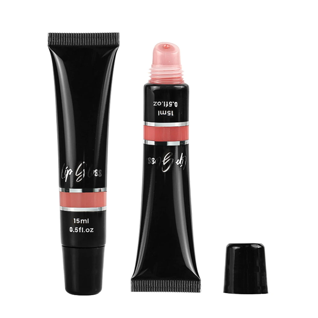 Custom Vegan Moisturizing Lip Gloss Tubes with Logo Big Brush & Wand Long Lasting Mineral Liquid Formula