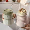 Cute Christmas Tree Shaped Glass Coffee Mug Milk Tea Cup Christmas Mug