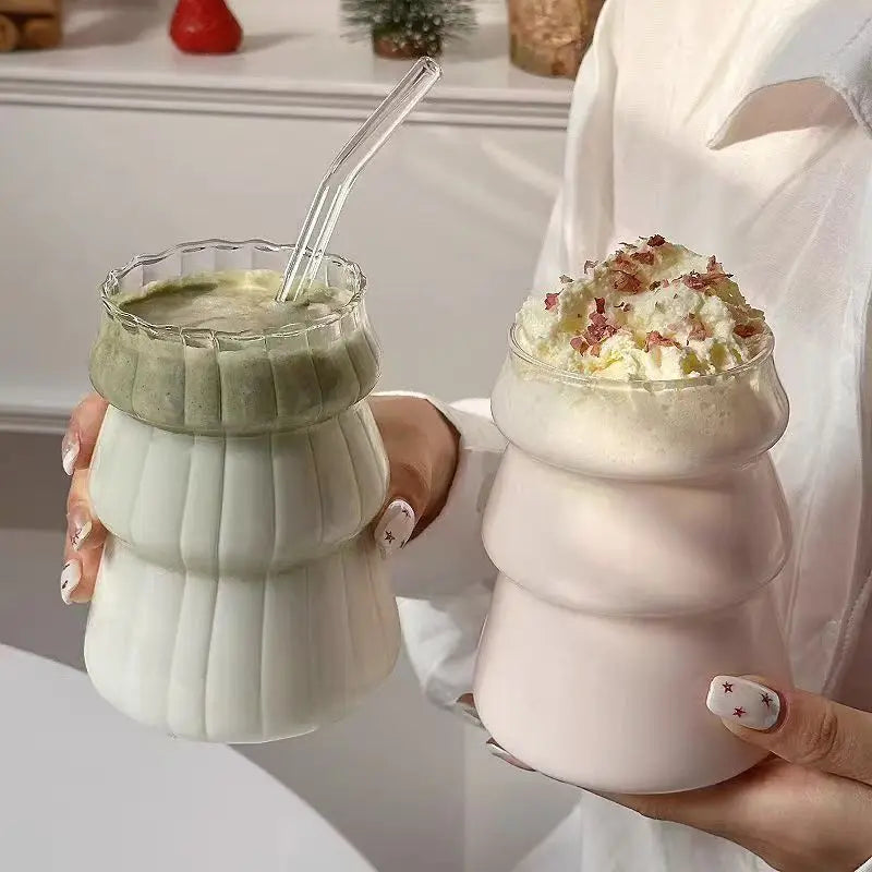 Cute Christmas Tree Shaped Glass Coffee Mug Milk Tea Cup Christmas Mug