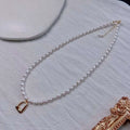 Wholesale Meter Shaped Geometric Small Chokers Necklaces Manufacturers 5-6mm Other Pearls Gold Plated AAA Quality Rice Shapeen