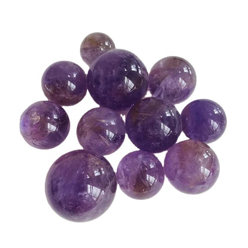 Wholesale Natural Crystal Ball Clear Amethyst Sphere For Gift