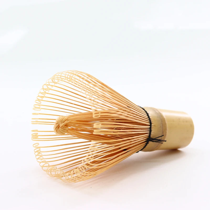 BAMBUS Customized Soft Touch Japan Tea Bamboo Whisk Wholesale Matcha Mixer Stickers Paper Cans Matcha Whisk for Coffee Tea Sets