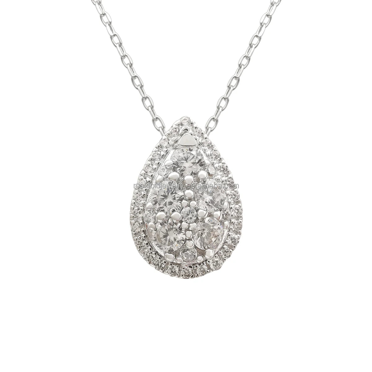 Au585 14k Moissanite  Necklaces Solid Gold Fine Jewelry Women Necklace Yellow Gold Wholesale Chinese Factory