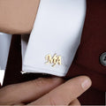 New North Name Cufflinks Fashion Stainless Steel Jewelry Anniversaries Gift Personalized Name Initial Letter Cufflinks for Men