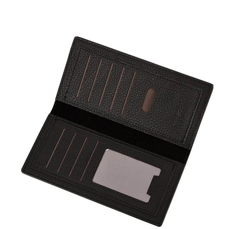 Classic Business Casual Style PU Leather Multi-card Slot Long Wallet for Men