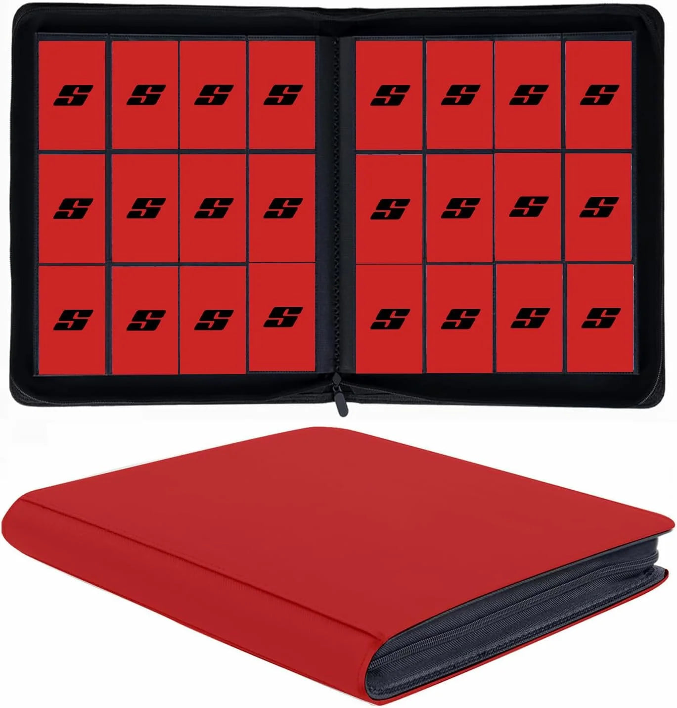 MIO 12 Pocket PU Material for Pokemone Photo Album 720 Cards Toploader for MTG TCG Graded Binder with Korea Trading Card Pages