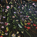 European Classic Multi-color Flower Designer Fashion Embroidery Chiffon Floral Dress Fabric