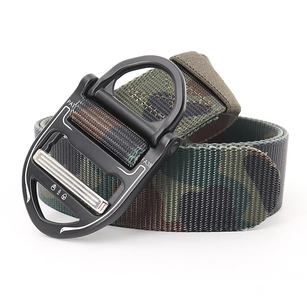 Wholesale Custom logo Outdoor 3.8cm Multifunctional Alloy Buckle Training Polyester Nylon CS Sports Breathable Belt