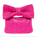 New Style Faux Straw Woven Mini Bucket Bag Handbags for Women Lady Girl Beach Casual Tote Bag