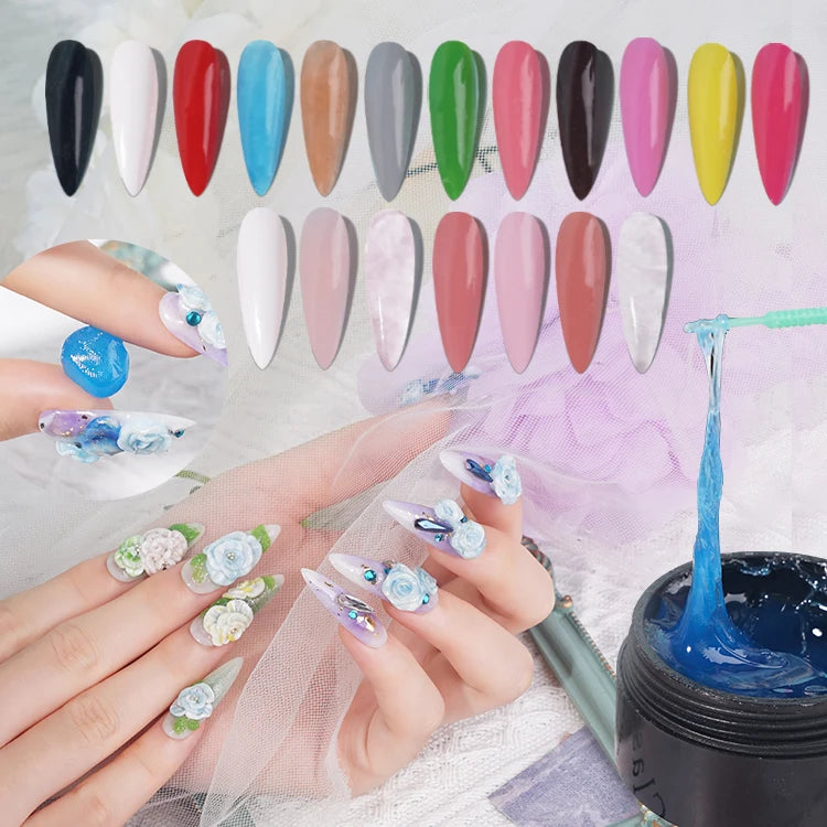 RS Nail 5g Small Package Non Sticky Sculpture Builder Nails Gel Cheap Free Sample 19 Color UV Building Gel