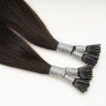 Wholesale Double Drawn Human Remy Hair Customized Color #1B Hair I Tip Human Hair Extensions