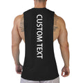 Men's Sporty Gym Tank Top Personalized Text Printing Breathable Quick Dry Eco-Friendly Sleeveless Fitness Muscle Shirt 100%