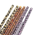 Wholesale Custom Drinking Reusable Straw PP Hard Plastic Leopard Print Tumbler Cheetah Reusable Straw