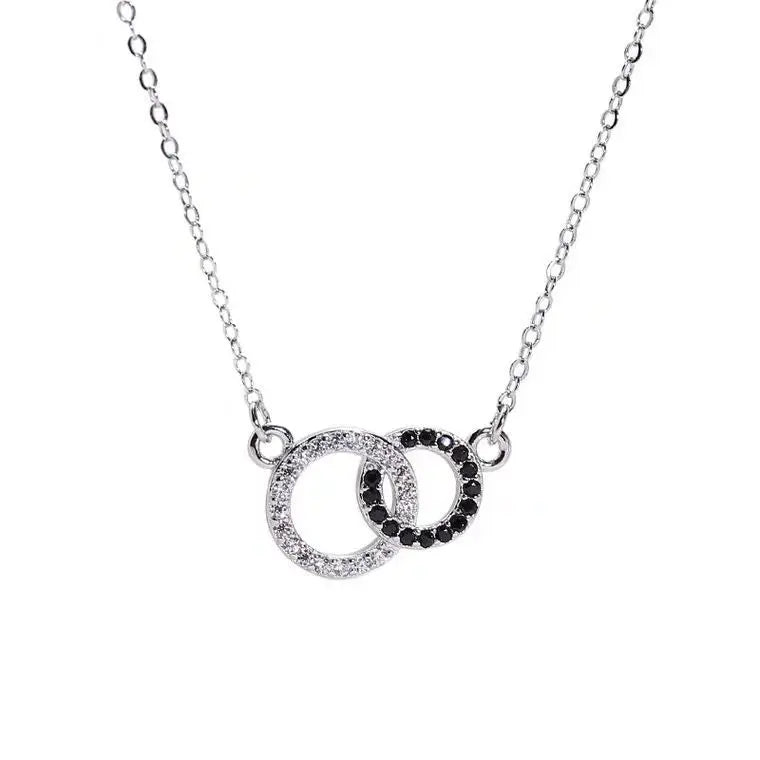 Factory Wholesale  925 Silver Zircon Round Necklaces Pendant Fashion Sterling Silver Jewelry Statement for Women