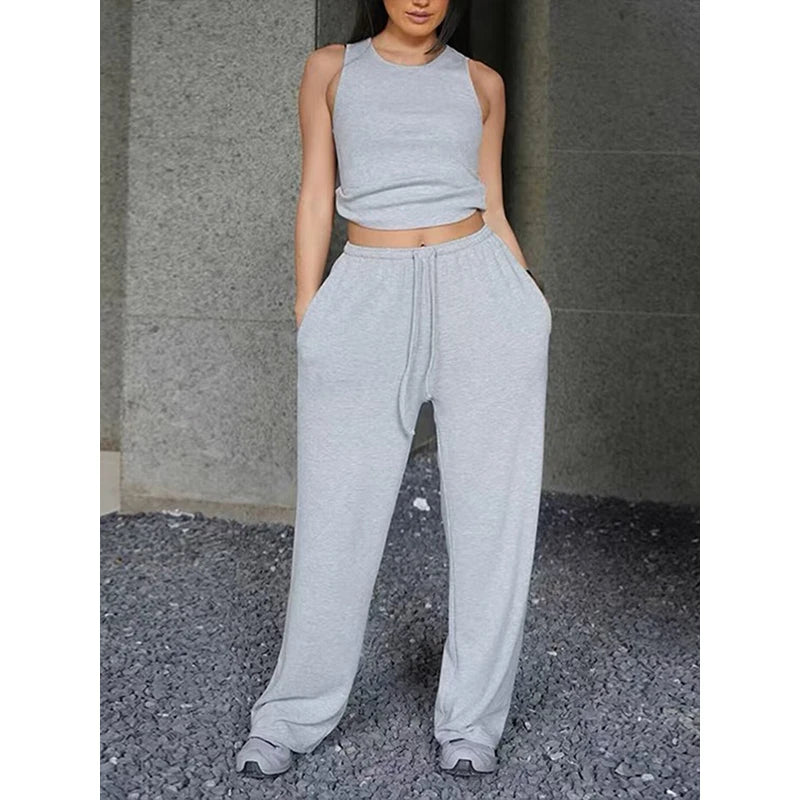 F230572 Clothing Manufacturers Custom Plain Women Pants Streetwear Cargo Pants Loose Trousers Flared Sweatpants Women's Clothing