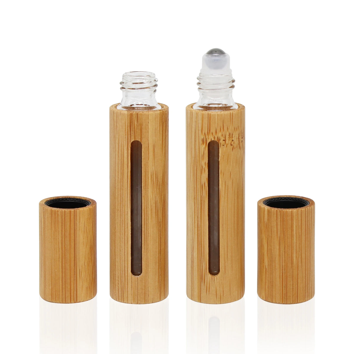 Custom Design Natural Skincare Packaging Amber Frosted 15Ml Perfume Oil Roll on Bottles