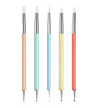 TAMAX NAB023 5pcs Nail Art Dotting Pen Silicone Tips Multi-Style for Nails Painting Drawing Design Manicure Tools