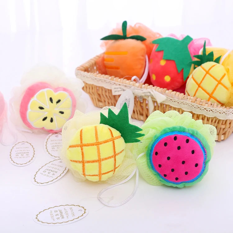 Natural Ramie Loofah Body Scrubber Simple Exfoliating Bath Puff Sponge Mesh Ball Cotton Body Cleaning Tool Shower Pouf Flower