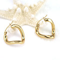 Trendy Style 18k Gold Plated Stainless Steel Geometric Shaped Hoop Earring Dangle Earring for Women Ladies