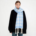 Landfond Women's Accessory Hand Knotted Tassel Scarf Plover Case Polyester Winter Warm