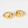 Designer Fashion Jewelry 18K Gold Plated Stainless Steel  Chunky Rose Statement Dome Rings for Women