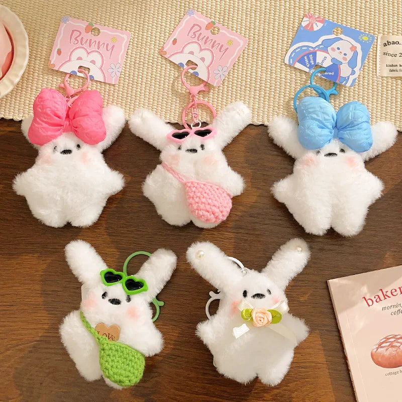 Cartoon Cute Kawaii Soft Little Bunny Doll Toy Decoration Pendant Gift Mini Plush Keychain