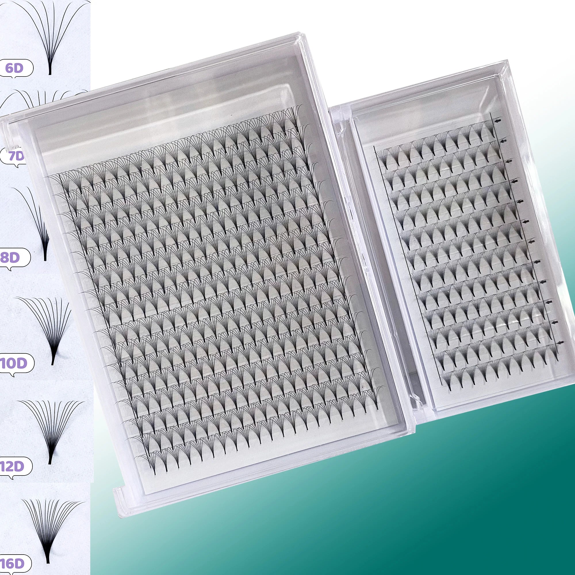 Manufacturing Vendors Pointy Stem Lash Fans 6D 8D 10D 12D 16D 20D  CC Curl Korean Pbt Fiber Eyelash Extensions